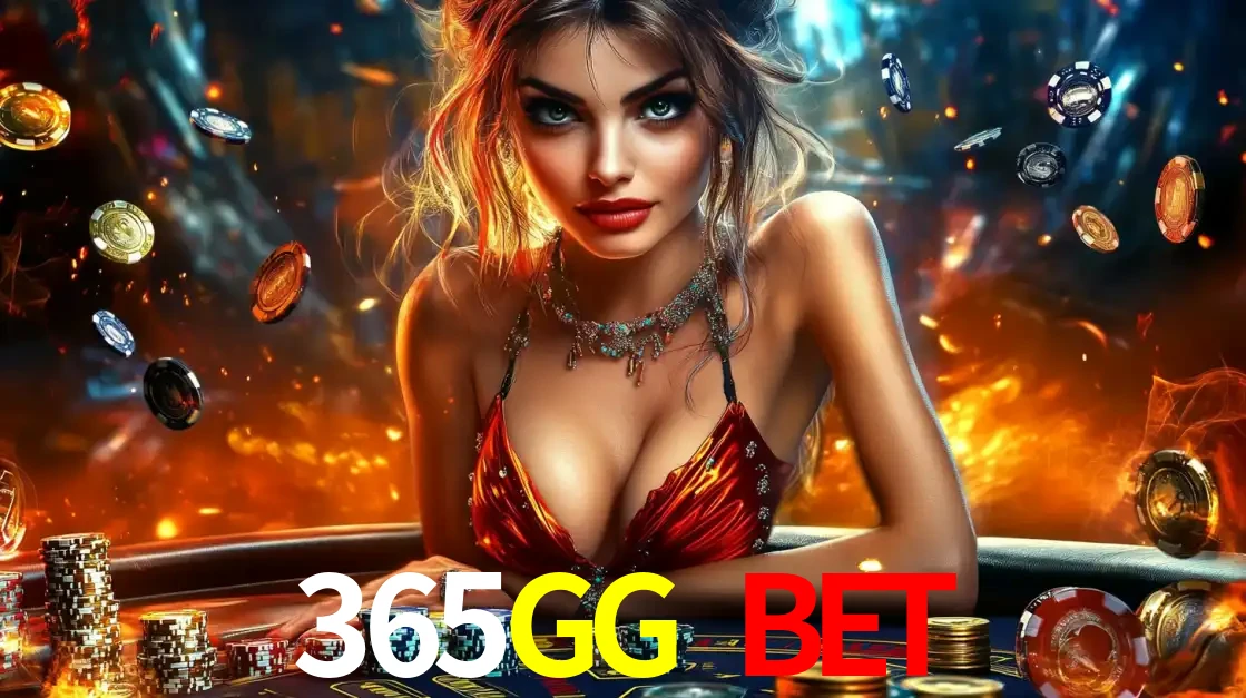 Mulher em uma mesa de cassino com pilhas de fichas e um fundo de fogo, pronta para uma rodada de altas apostas nos jogos de mesa emocionantes do cassino 365GG BET.