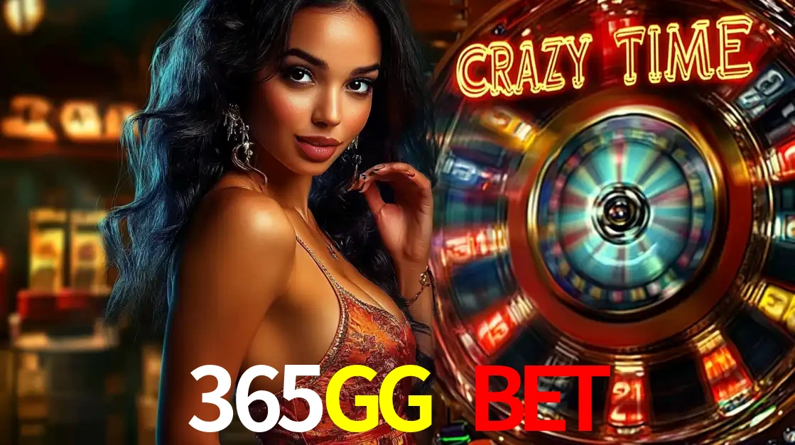 Mulher elegante ao lado da vibrante roda da fortuna do jogo de cassino ao vivo Crazy Time, um dos game shows mais populares e cheios de prêmios do 365GG BET.